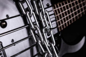 performing an iconic guitar solo